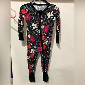 Little Sleepies 6-12 Mos Colorful Floral Footie Pajama